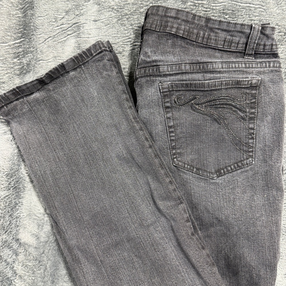 Faded Glory Womens Bootcut Jeans Black Denim Size 14 Average‎
